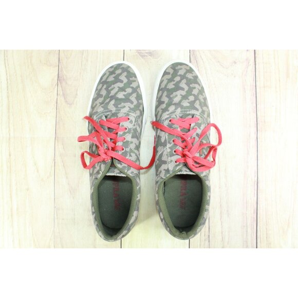 Supra Green Red Camouflage Canvas Skateboarding Shoes Size 13 - Picture 7 of 9